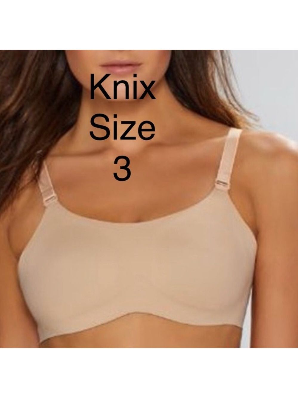 Knix Padded Evolution Wireless & padded Reversible Bra nude & grey Knix size 3
